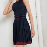 BERRY STRIPE SWEATER MINI DRESS