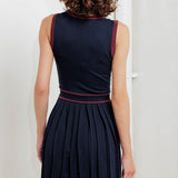 BERRY STRIPE SWEATER MINI DRESS