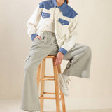 KEEP IT GOING WOVEN AND DENIM SHIRT