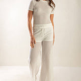 PRESENCE OF LOVE SEMI SHEER KNIT TOP