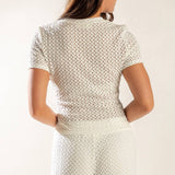 PRESENCE OF LOVE SEMI SHEER KNIT TOP