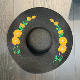Floppy Sun Hat - XL Brim - Poppies