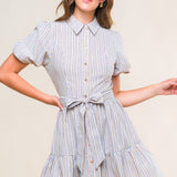 ADORABLE PRESENCE WOVEN MINI DRESS