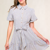 ADORABLE PRESENCE WOVEN MINI DRESS
