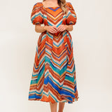 BRIGHT PERSONALITY WOVEN MIDI DRESS