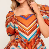 BRIGHT PERSONALITY WOVEN MIDI DRESS