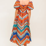 BRIGHT PERSONALITY WOVEN MIDI DRESS