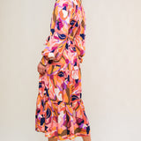 ROSEWOOD ROMANCE WOVEN MIDI DRESS