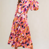 ROSEWOOD ROMANCE WOVEN MIDI DRESS