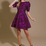 TRUE LOVER WOVEN JACQUARD MINI DRESS
