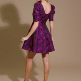 TRUE LOVER WOVEN JACQUARD MINI DRESS
