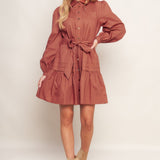 AESTHETIC POSE WOVEN MINI DRESS