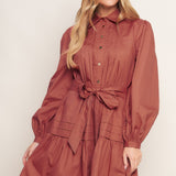 AESTHETIC POSE WOVEN MINI DRESS
