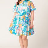 GARDEN SOCIAL WOVEN MINI DRESS