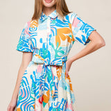 GARDEN SOCIAL WOVEN MINI DRESS