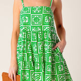 A WORLD FULL OF WONDER WOVEN MINI DRESS
