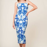 IN THE COUNTRYSIDE WOVEN MIDI DRESS