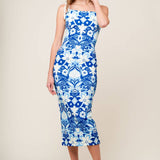 IN THE COUNTRYSIDE WOVEN MIDI DRESS