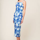 IN THE COUNTRYSIDE WOVEN MIDI DRESS