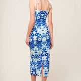 IN THE COUNTRYSIDE WOVEN MIDI DRESS