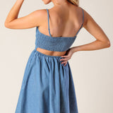 BACK IN LOVE DENIM MINI DRESS