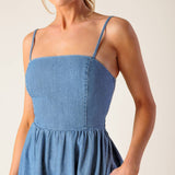 BACK IN LOVE DENIM MINI DRESS