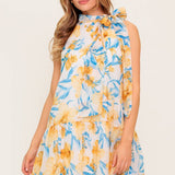 SUMMER SPELL IVORY WOVEN MINI DRESS