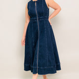 RAW BEAUTY DENIM MIDI DRESS