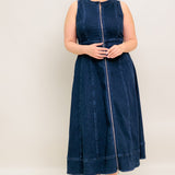 RAW BEAUTY DENIM MIDI DRESS