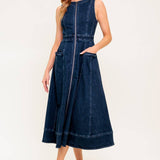 RAW BEAUTY DENIM MIDI DRESS