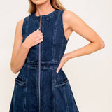 RAW BEAUTY DENIM MIDI DRESS