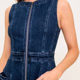 RAW BEAUTY DENIM MIDI DRESS