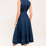 RAW BEAUTY DENIM MIDI DRESS