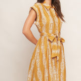 DESERT BLOOM WOVEN MIDI DRESS