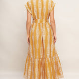 DESERT BLOOM WOVEN MIDI DRESS