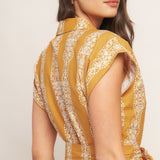 DESERT BLOOM WOVEN MIDI DRESS
