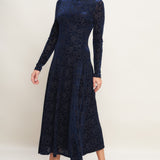 VELVET GALAXY CHARM MIDI DRESS