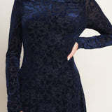 VELVET GALAXY CHARM MIDI DRESS