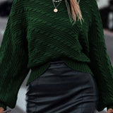 Forest Green Mock Neck Sweater