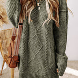 Cable Knit Sweater Dress