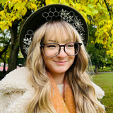 Fox & Fable - Vegan Felt Wide Brim Hat - Olive - Honeycomb