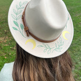 Fox & Fable - Vegan Felt Wide Brim Hat - Cream - Fern Moon