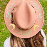 Fox & Fable - Vegan Felt Wide Brim Hat - Caramel - Fern Moon