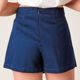 TAKING TIME OFF DENIM WOVEN SKORT