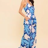 A NOVEL APPROACH NAVY WOVEN JUMPSUIT
