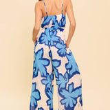A NOVEL APPROACH NAVY WOVEN JUMPSUIT