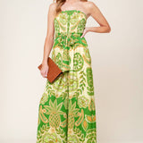 CAMERON MEADOW GREEN WOVEN JUMPSUIT