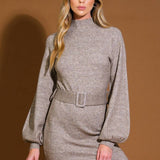ALONG THE SHORELINE  SWEATER MIDI DRESS