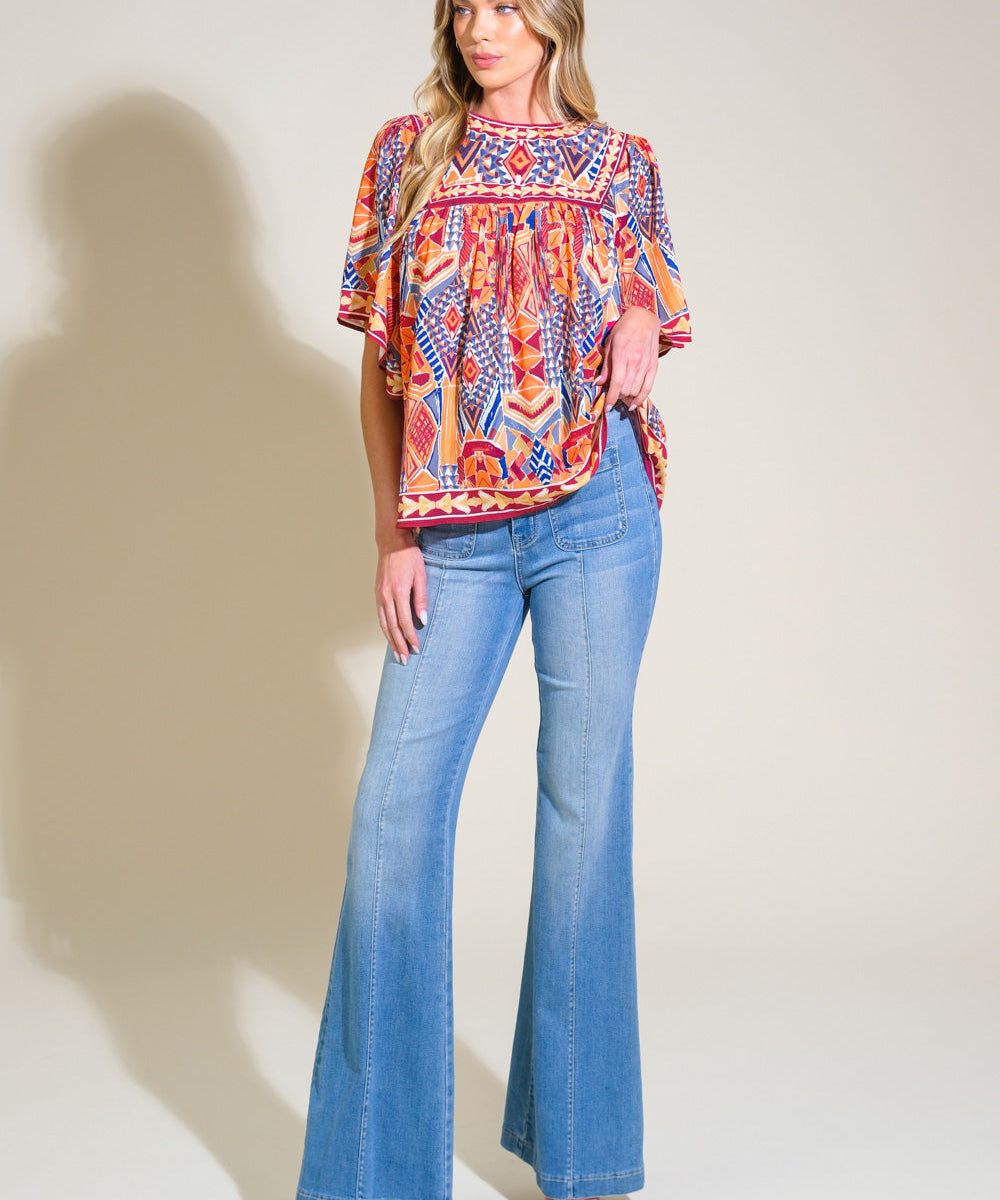 SPARKLY ENERGY WOVEN TOP