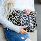 Leopard Print Oversize Clutch